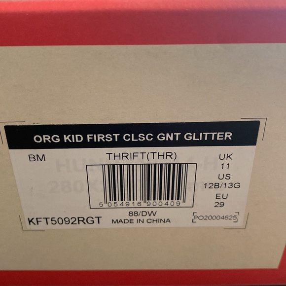 Hunter girls kids first pink glitter rain boots 12 US - Picture 7 of 7